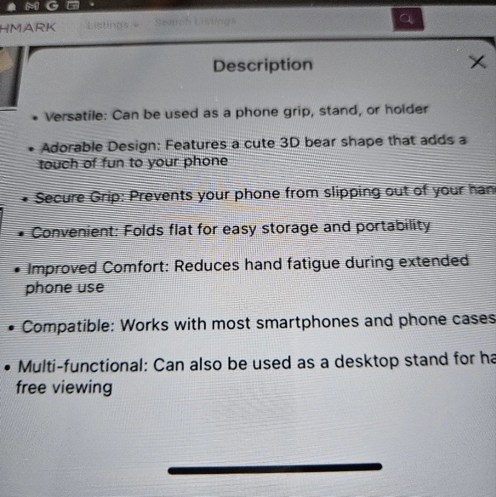 White Smartphone with Bear Grip